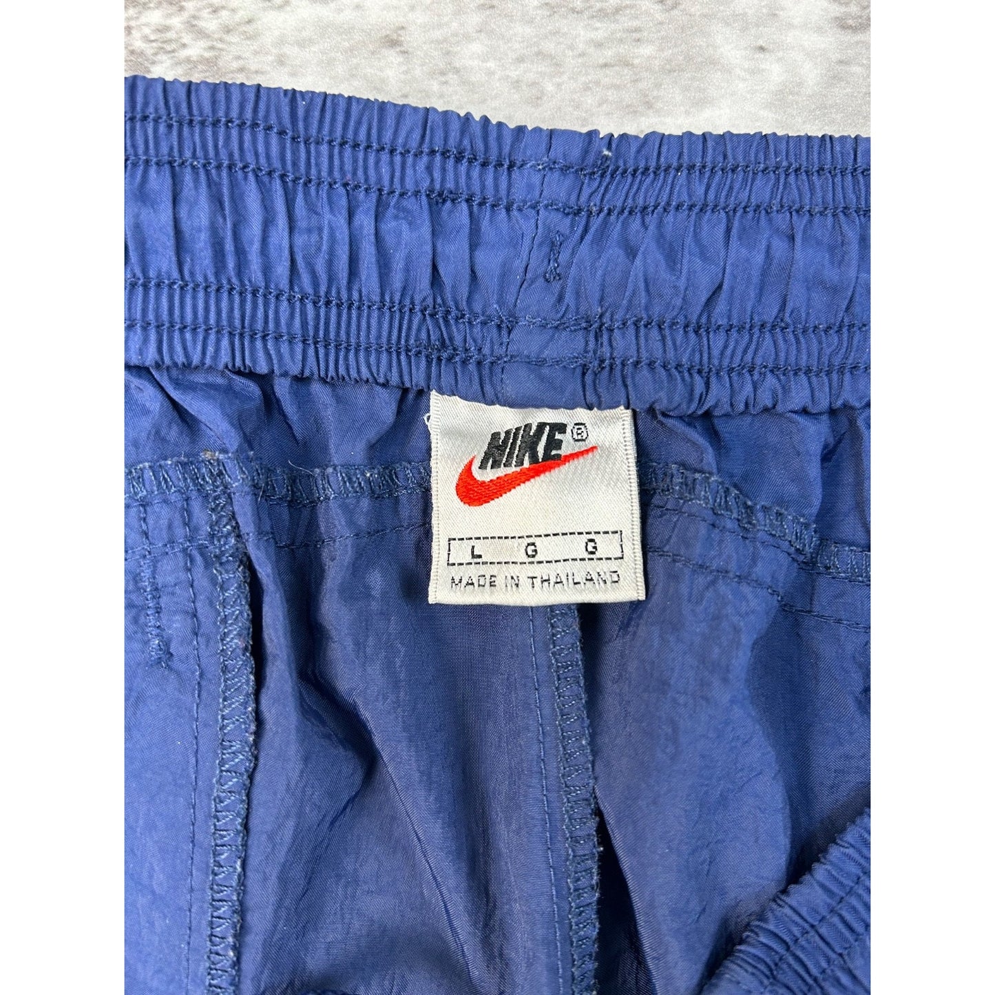 Vintage 90s Nike Tonal Embroidered Swoosh Nylon Track Pants Size Large