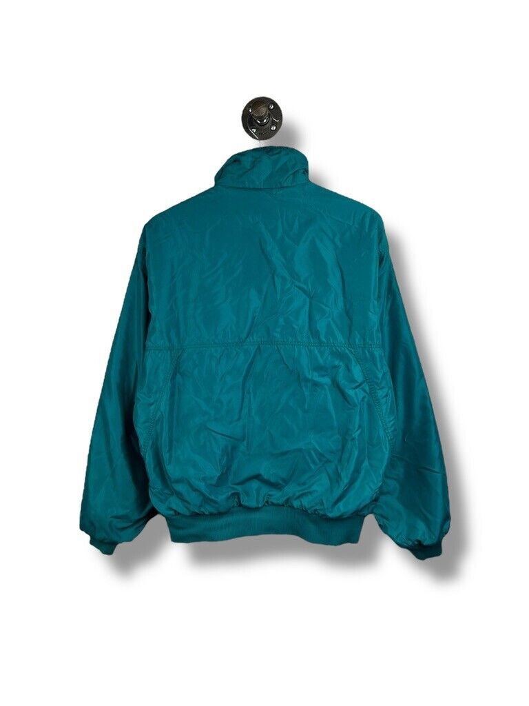 Vintage 80s/90s Patagonia Fleece Lined Full Zip Warm Up Jacket Size Small Teal