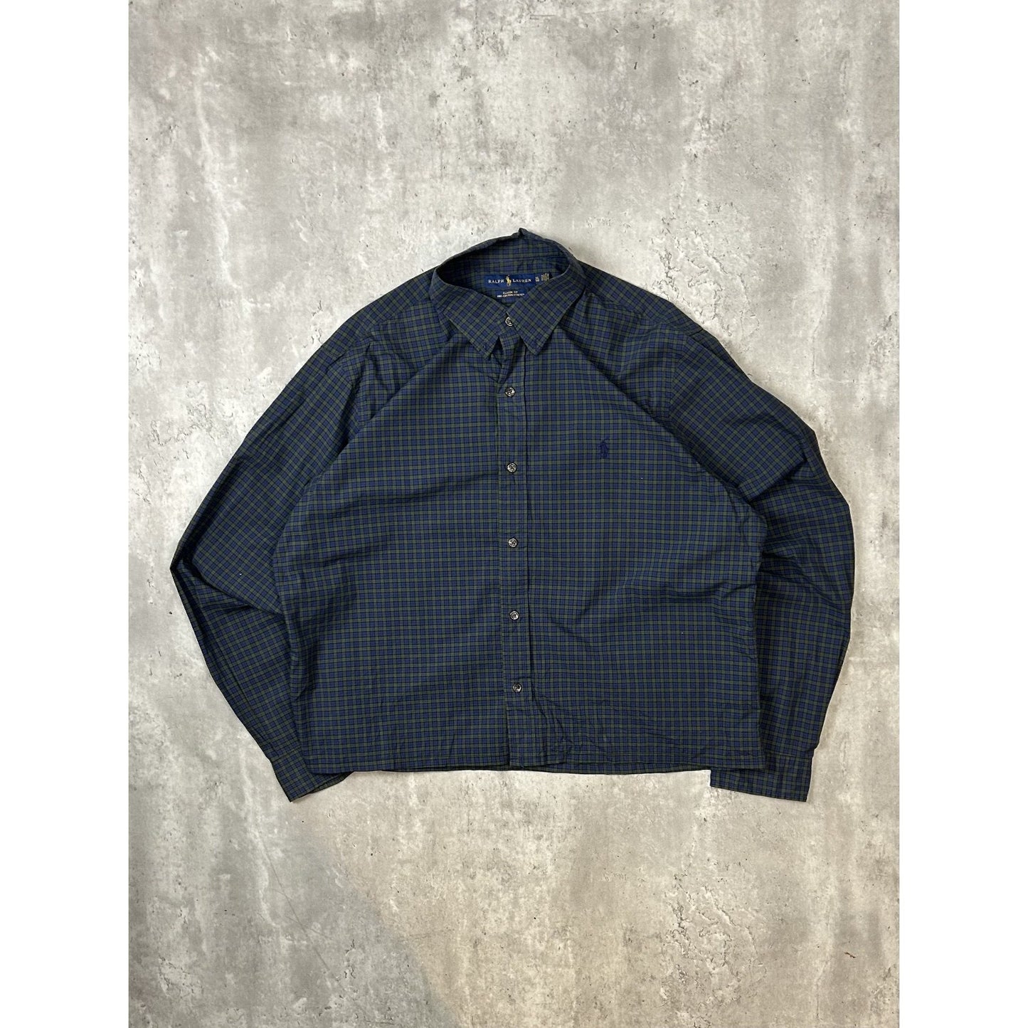 Vintage Polo Ralph Lauren Embroidered Pony Reworked Cropped Button Up Shirt XL