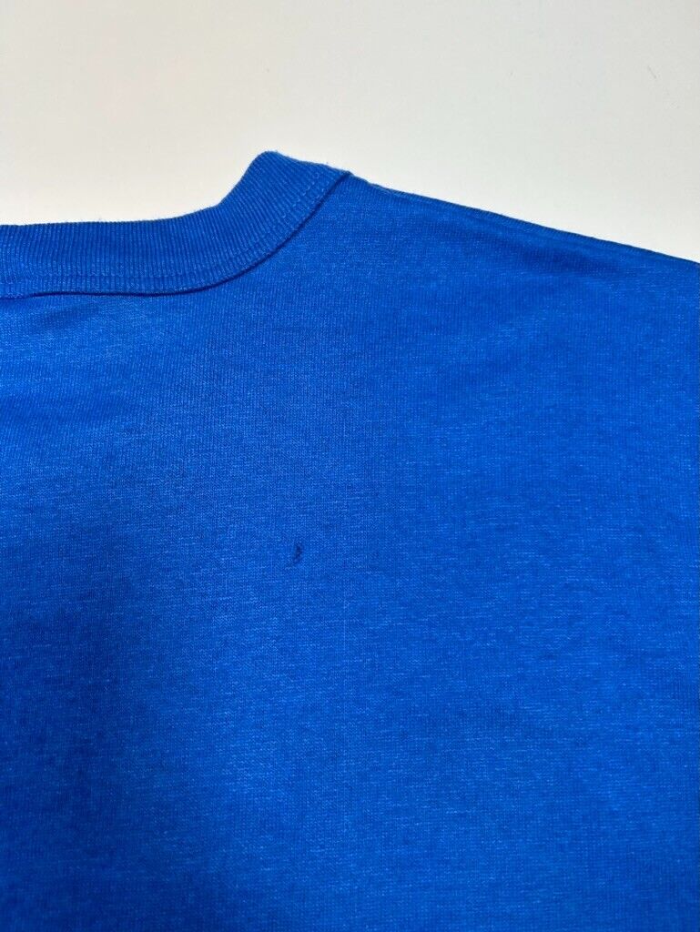 Vintage 1989 Denver Broncos AFC Champs NFL Graphic T-Shirt Size Large 80s Blue