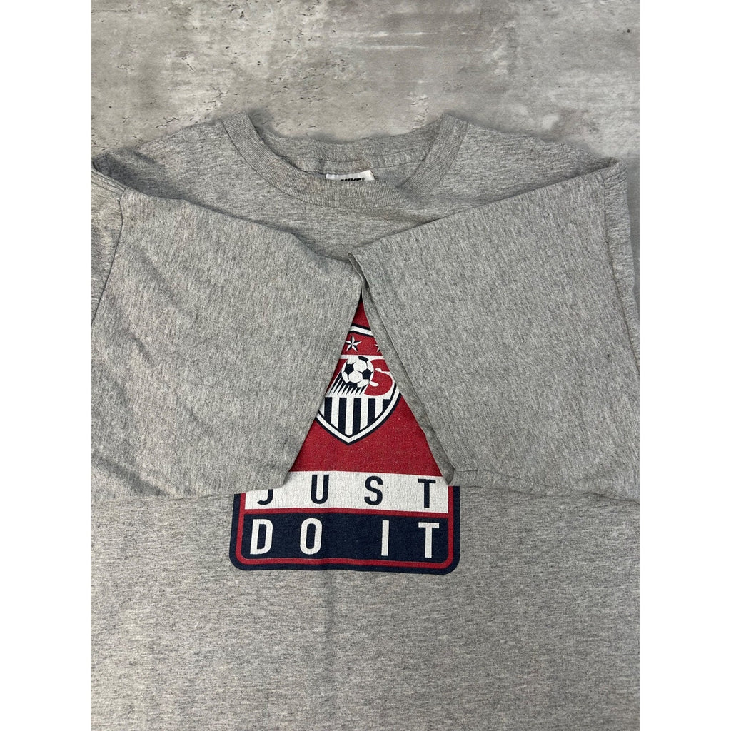 Vintage 90s Nike Team USA Soccer Olympics Just Do it Spellout T-Shirt Sz Medium