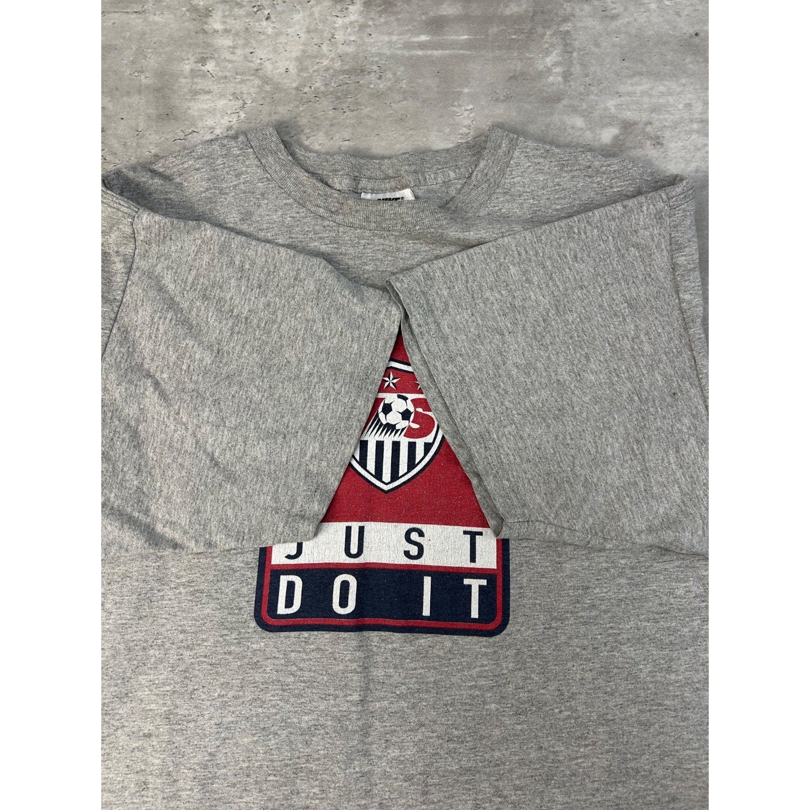 Vintage 90s Nike Team USA Soccer Olympics Just Do it Spellout T-Shirt Sz Medium