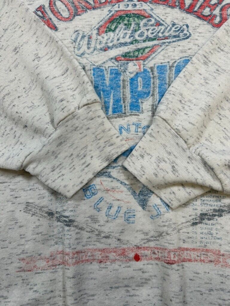 Vintage 1993 Toronto Blue Jays World Series Champs MLB Graphic Sweatshirt Large