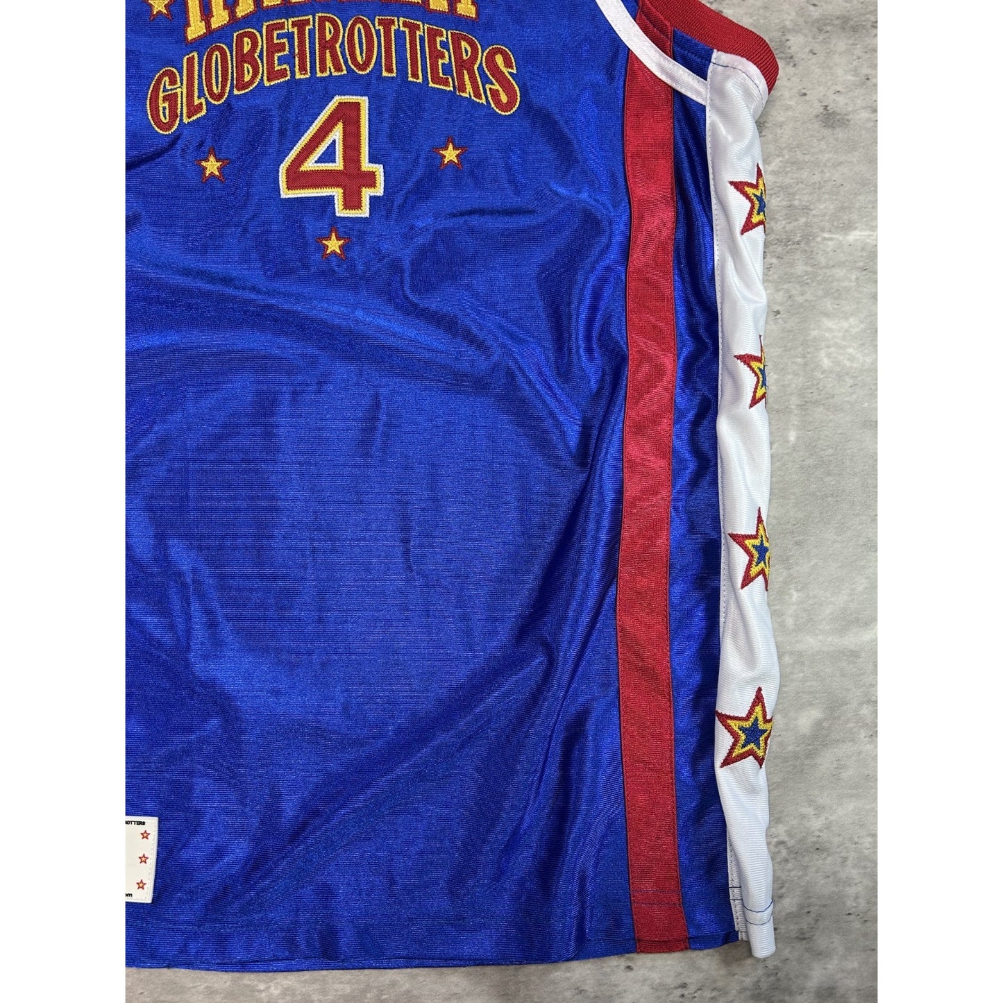 Vintage Harlem Globetrotters Flight Time #4 Basketball Jersey Size Small