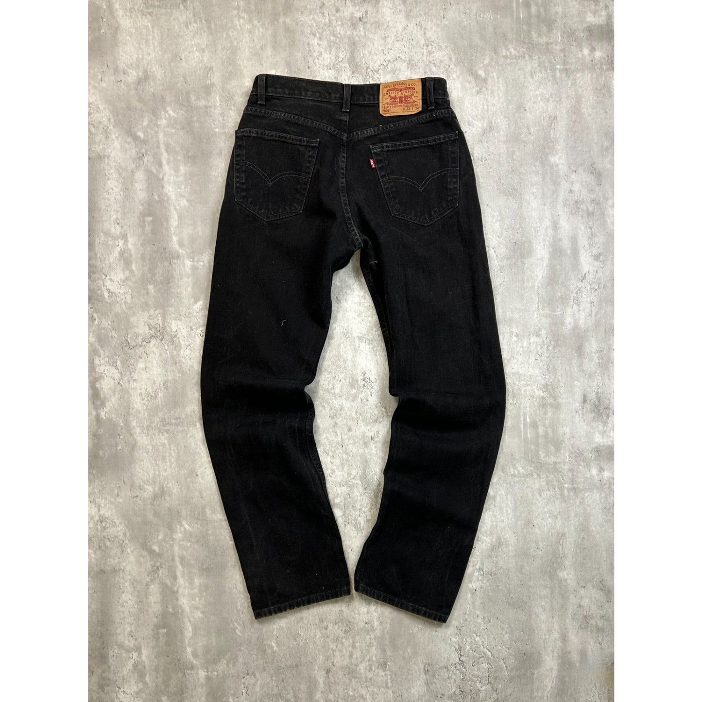 Vintage 90s Levis 505 Red Tab Black Denim Pants Size 32