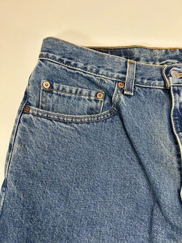 Vintage Levis 550 Red Tab Relaxed Fit Medium Wash Denim Pants Size 32W