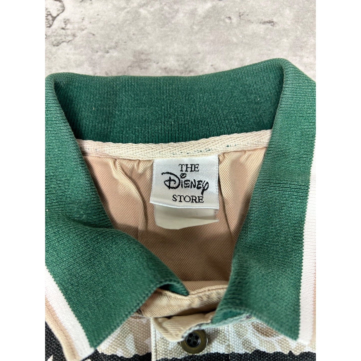 Vintage 90s Disney Mickey Mouse Golf All Over Print Polo Button Up Shirt Size XL