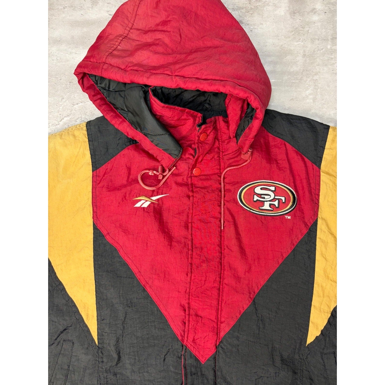 Vintage 90s San Francisco 49ers NFL Insulated Reebok Football Jacket Size Medium