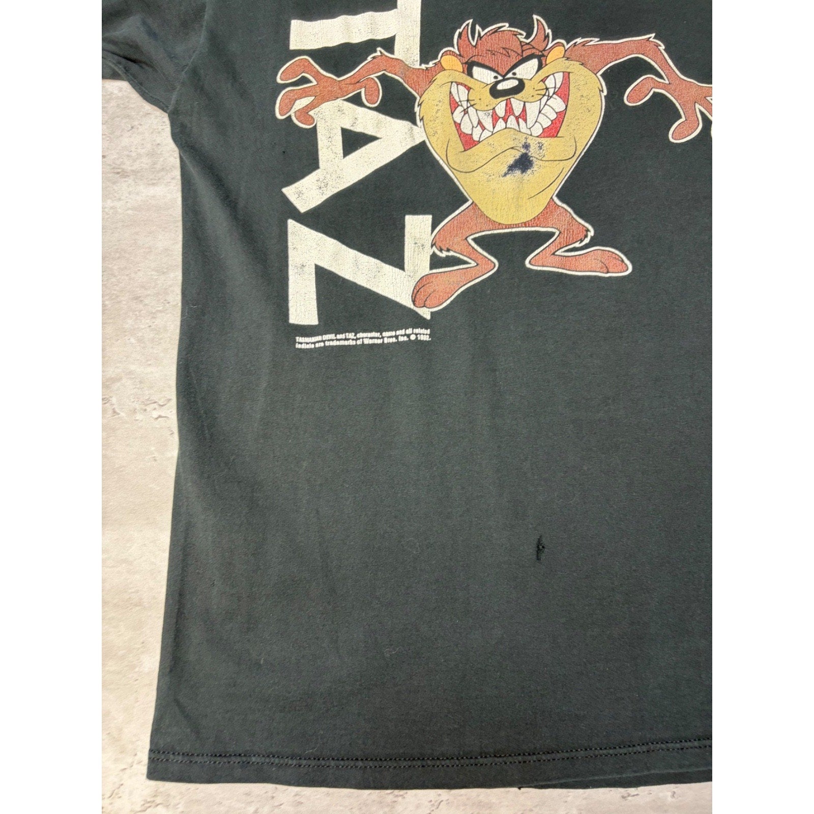 1992 Looney Tunes Taz California Cartoon Graphic Destination T-Shirt Size Medium