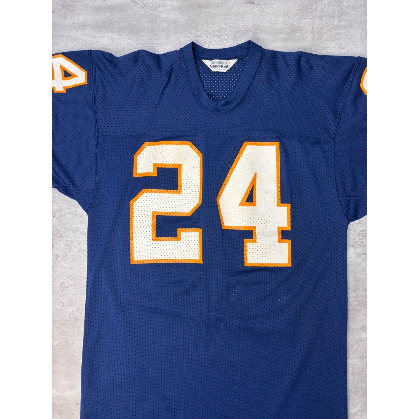 Vintage 1980s Chicago Bears NFL #24 Sand Knit Football Jersey Size Large