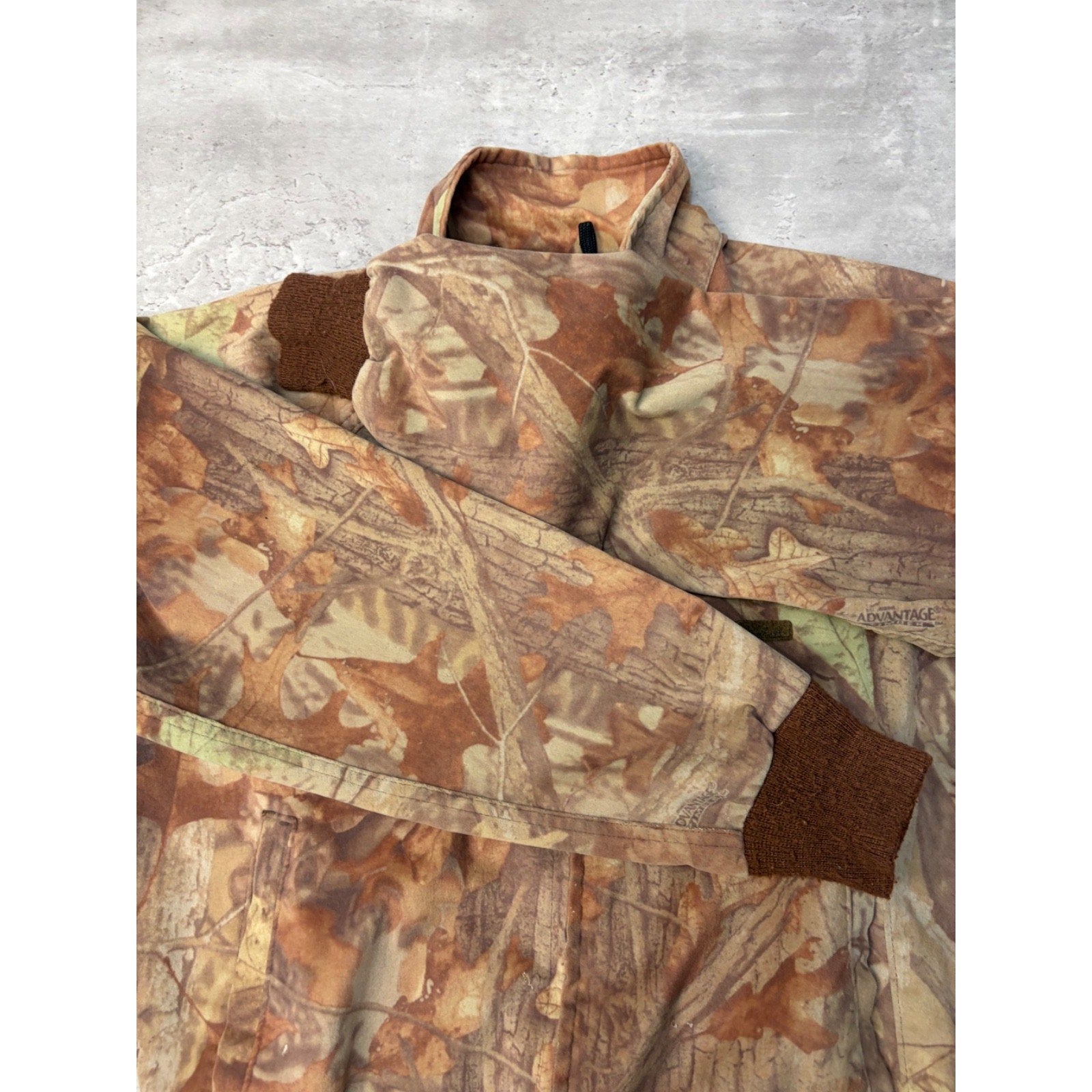 Vintage Woolrich Advantage Timber Camo Full Zip Bomber Jacket Size Medium