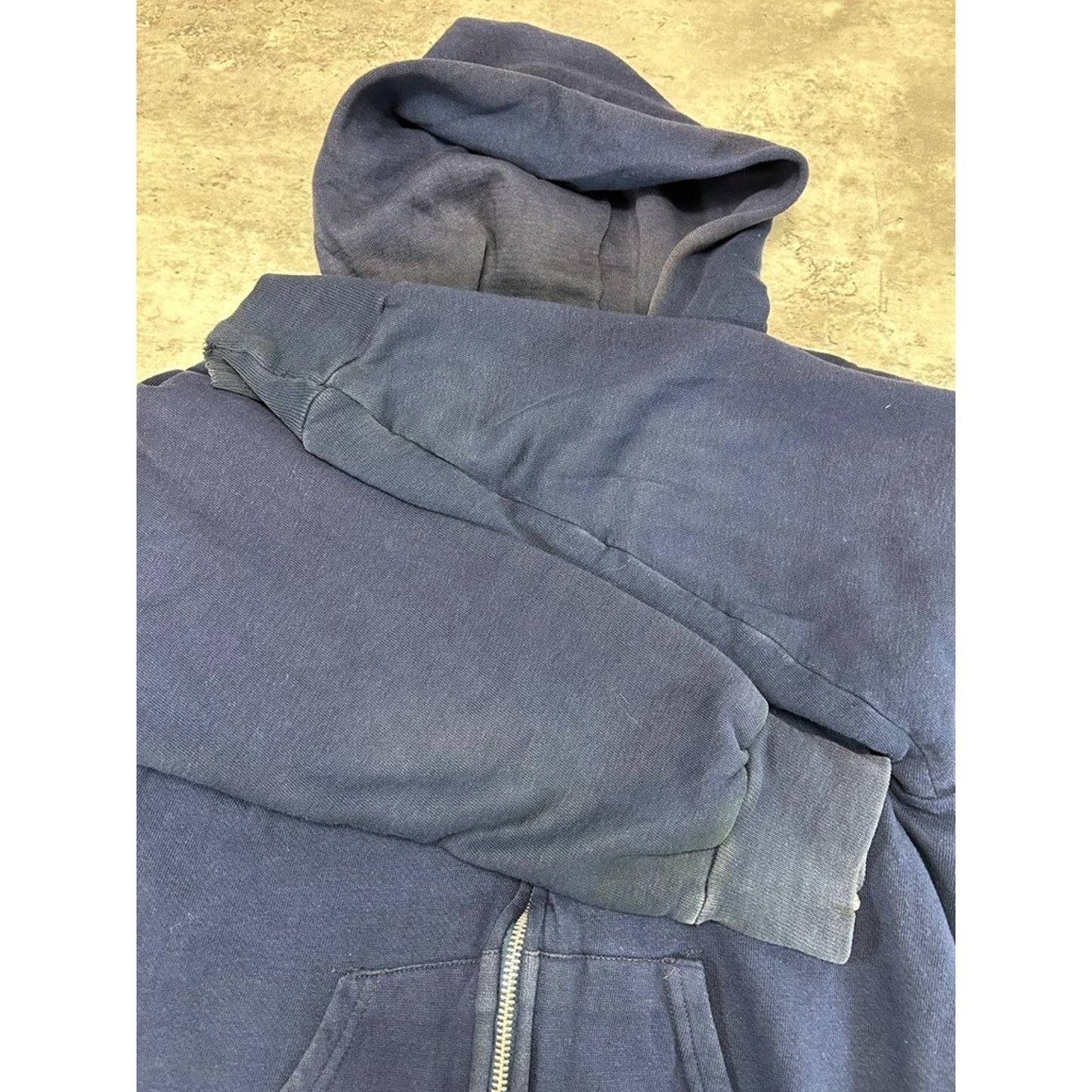 Vintage 70s/80s Wrangler Thermal Lined Full Zip Hooded Sweatshirt Size Medium