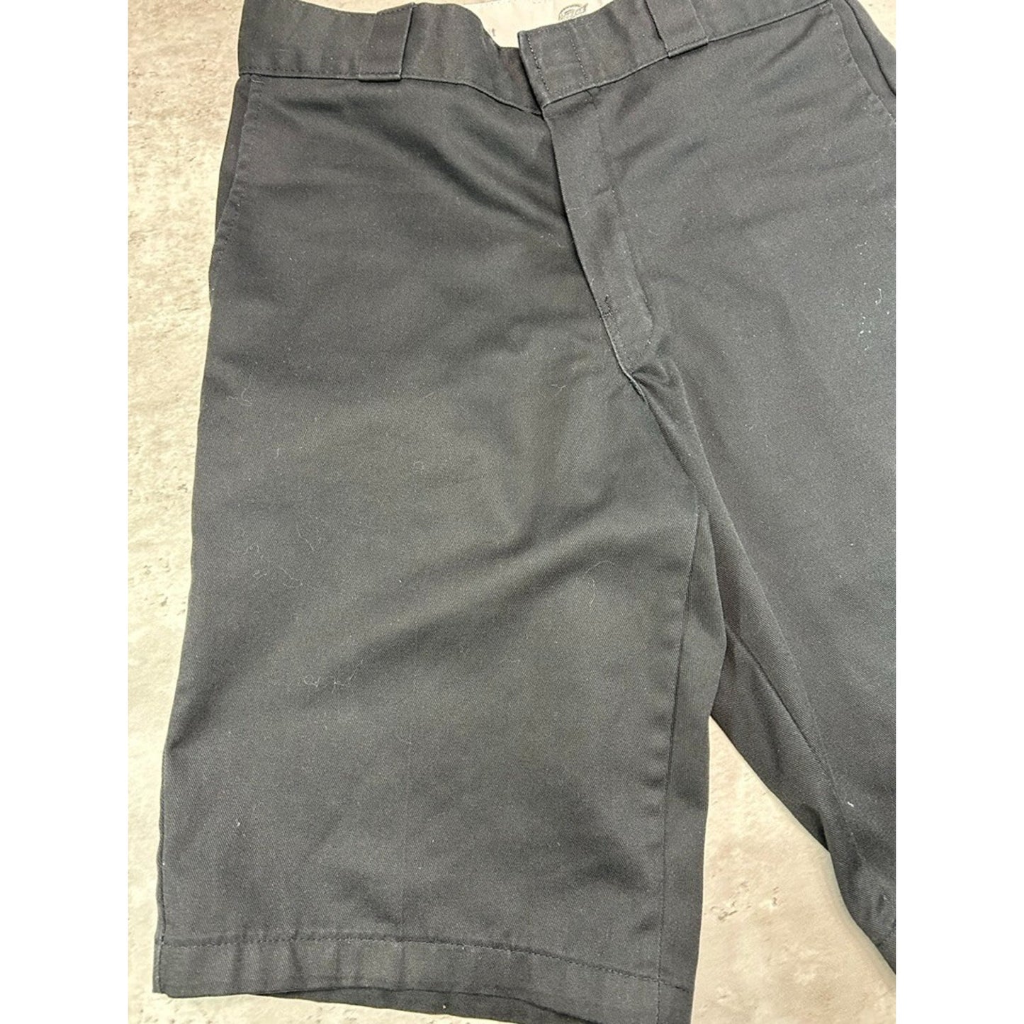 Dickies Relaxed Fit Canvas Workwear Five Pocket Shorts Size 34 Black