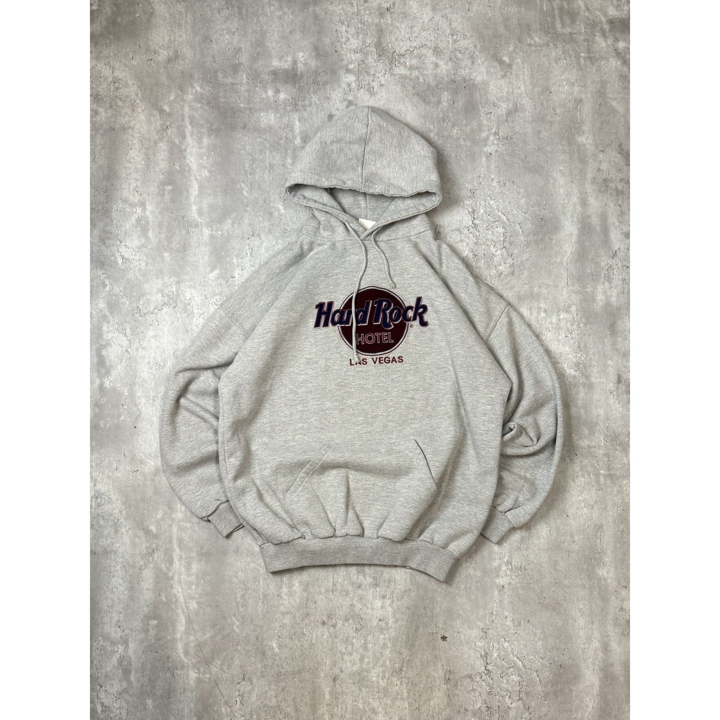Vintage Hard Rock Cafe Las Vegas Hooded Destination Sweatshirt Size Small Gray