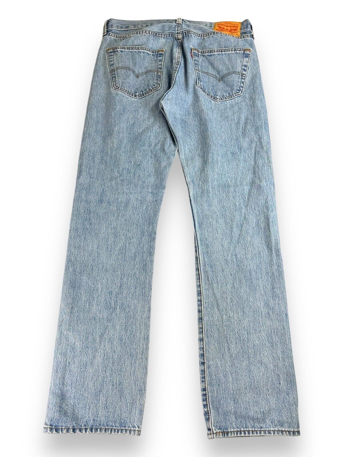 Levis XX 501 Red Tab Button Fly Light Wash Denim Pants Size 35W Blue