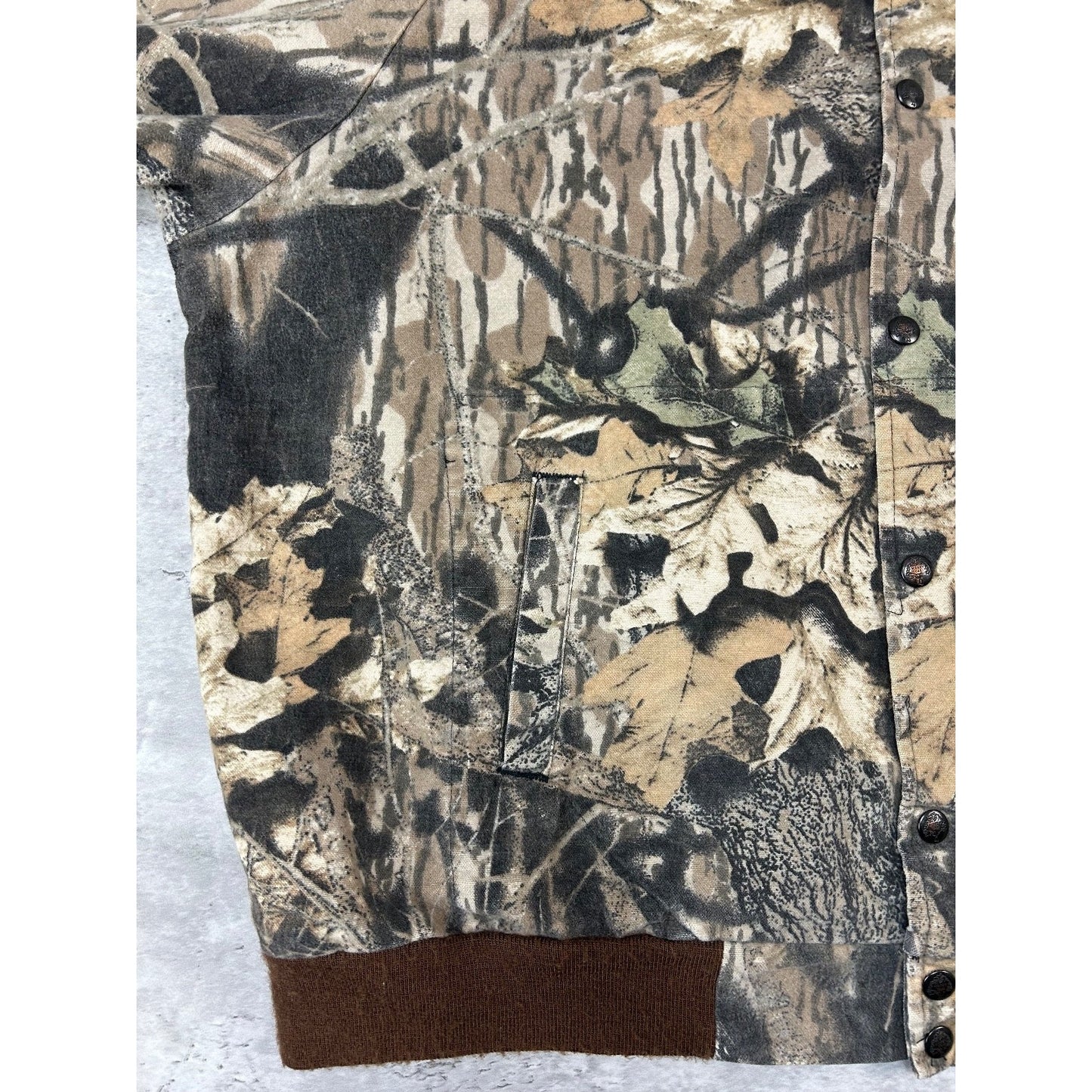 Vintage 80s/90s Mossy Oak Break Up Tree Camo HUnting Bomber Jacket Size 2XL