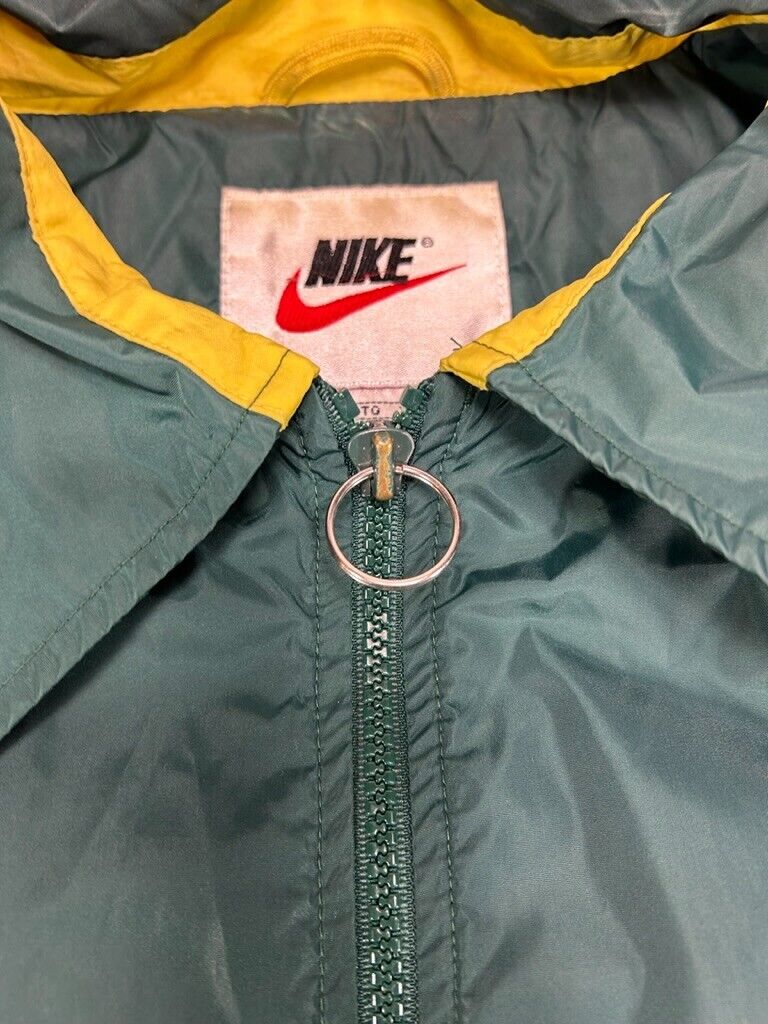 Vintage 90s Nike Embroidered Swoosh Collared Windbreaker Jacket Size XL