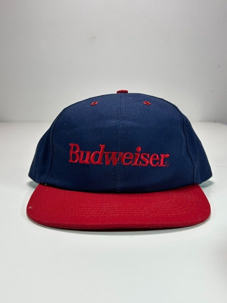 Vintage 90s Budweiser Embroidered Beer Promo Snapback Hat OSFA Made in USA