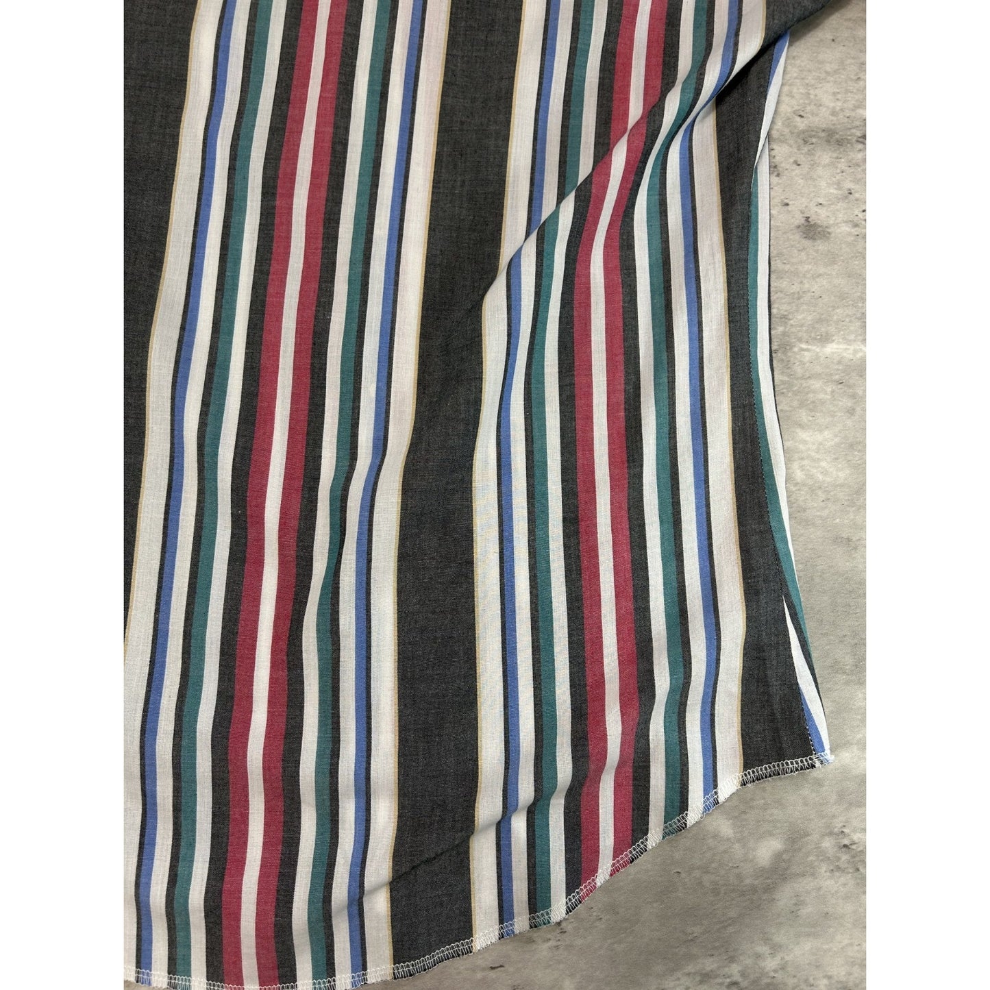 Vintage 80s Wrangler Pearl Snap Striped Long Sleeve Button Up Shirt Size Large