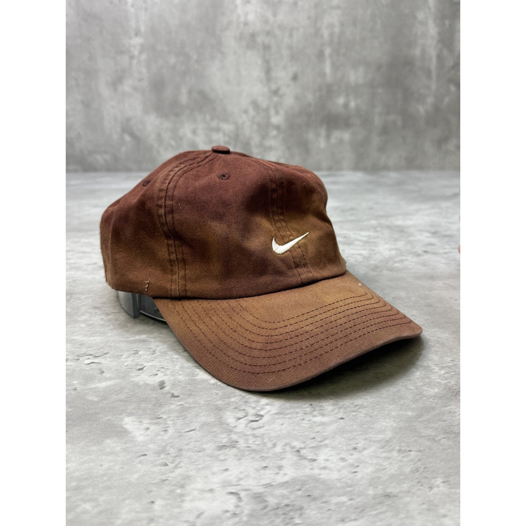 Vintage 2000s Nike Embroidered Swoosh Earth Tone Strapback Hat OSFA
