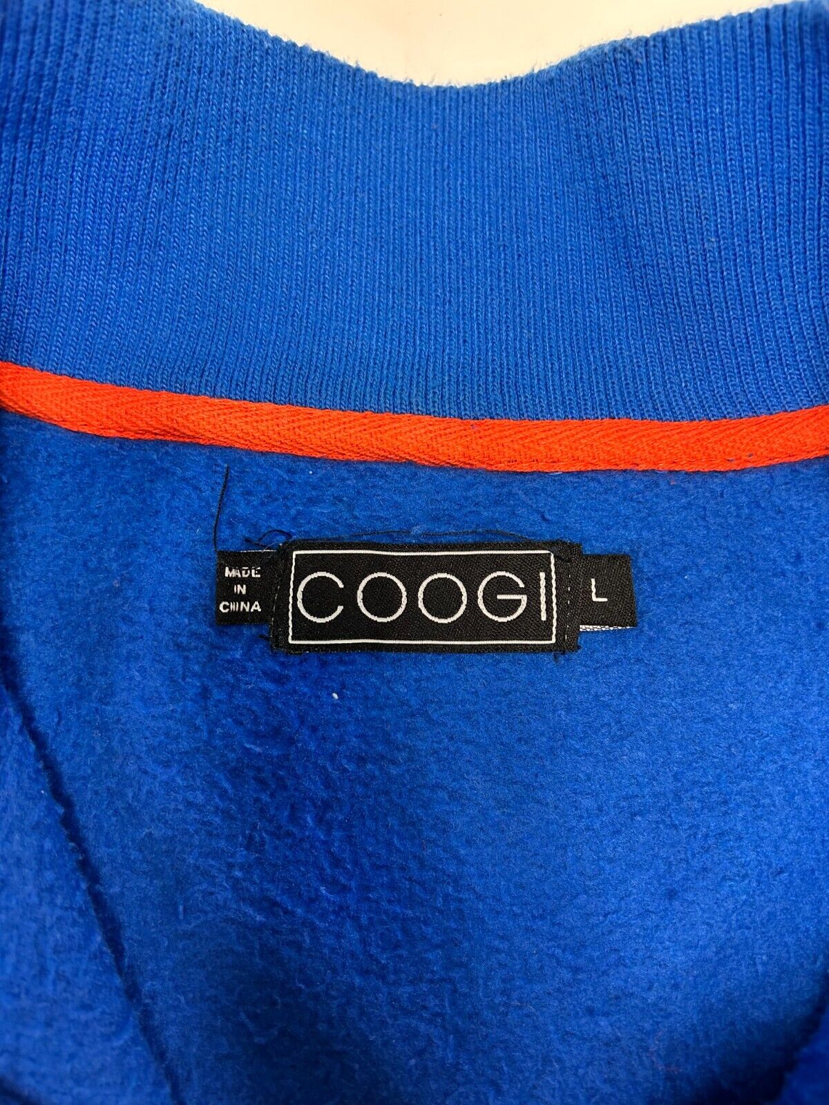 Vintage Coogi Mountain Technology 1/4 Zip Pull Over Sweatshirt Size Large Blue