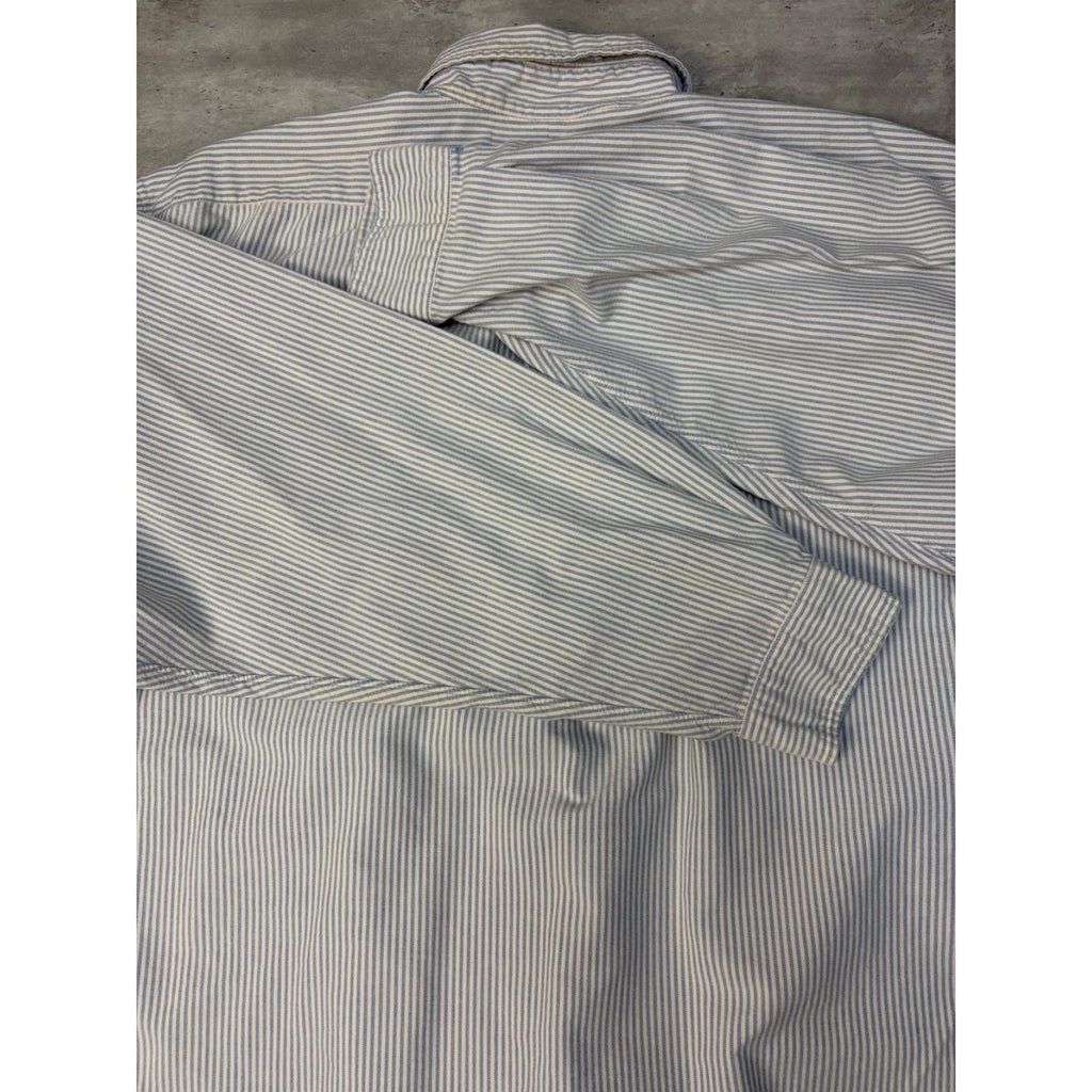Vintage Polo Ralph Lauren Embroidered Pony Striped Button Up Shirt Size XL