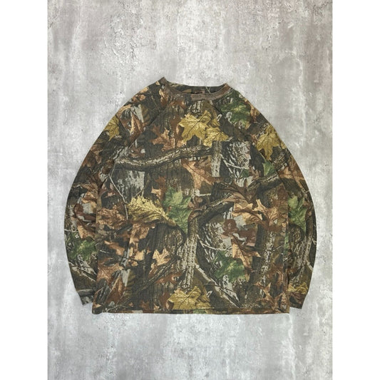 Vintage Advantage Timber Tree Camo Hunting Long Sleeve T-Shirt Size XL