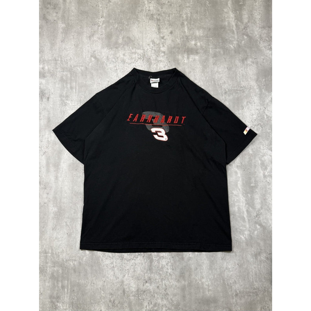 Vintage 90s Dale Earnhardt #3 Nascar Embroidered Spellout Logo T-Shirt Size XL