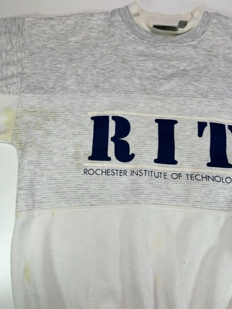 Vintage Rochester Institute Of Technology NCAA Spellout Sweatshirt Size Large