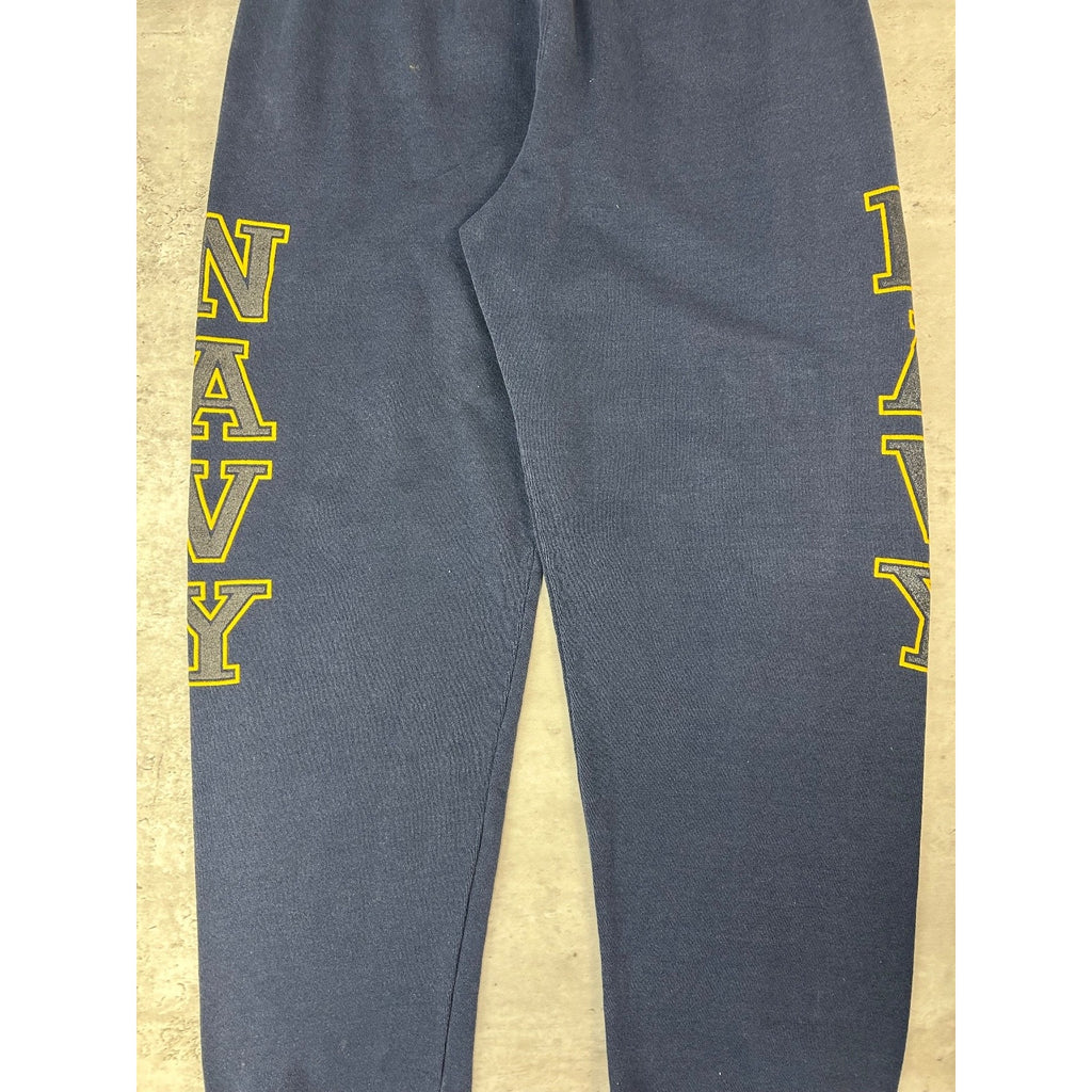 Vintage 80s/90s US NAVY Military Graphic Spellout Sweat Pants Size Large