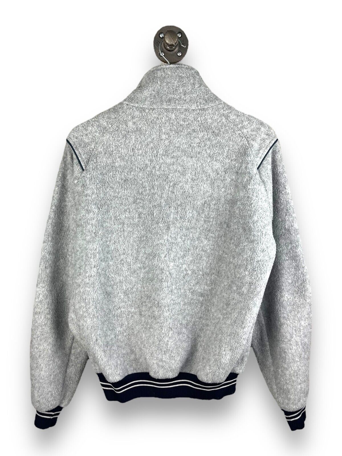 Vintage 90s LL Bean Full Zip Fleece Sweatshirt Size Medium Gray