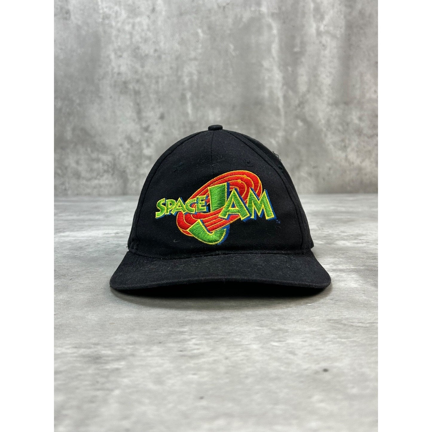 Vintage 1996 Space Jam Embroidered Logo Movie Promo Snapback Hat OSFA