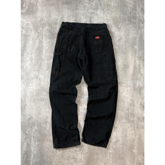Vintage Dickies Canvas Workwear Carpenter Pants Size 32 Black