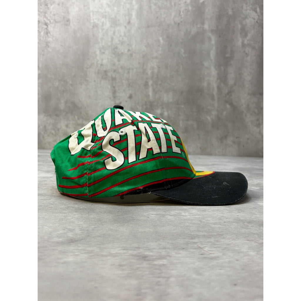 Vintage 90s Nascar Quaker State Racing All Over Print Snapback Hat OSFA
