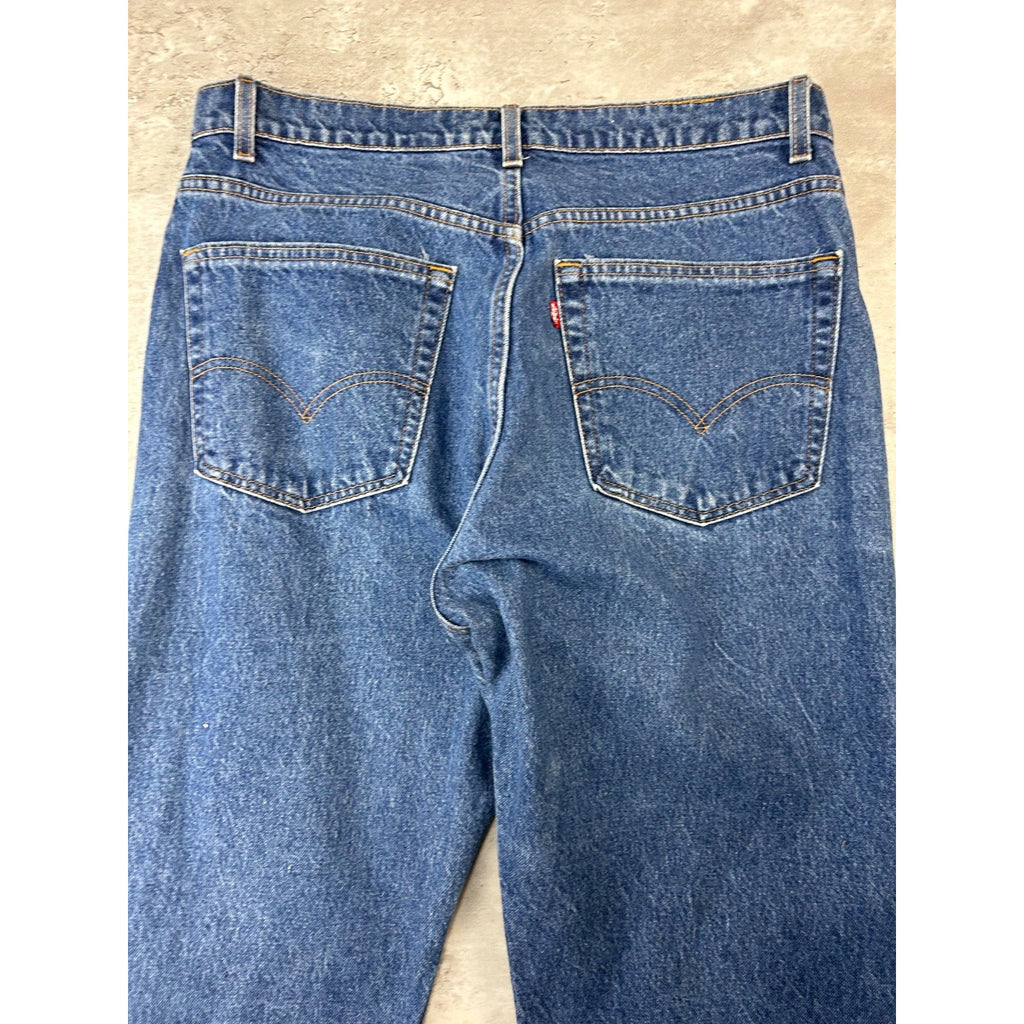 Vintage 90s Levis Red Tab Dark Wash Blue Denim Pants Size 37