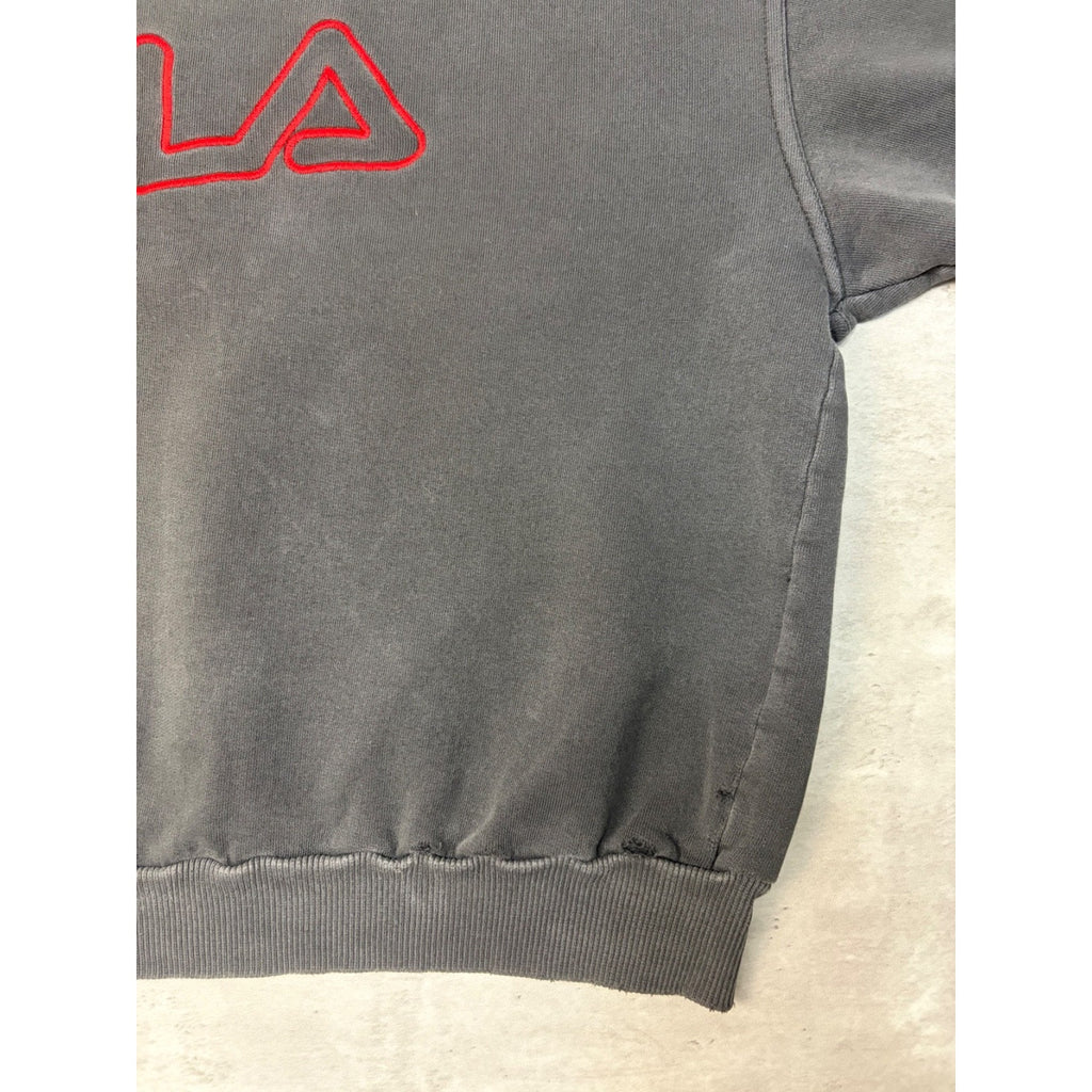 Vintage 90s Fila Embroidered Logo Spellout Sweatshirt Size Small