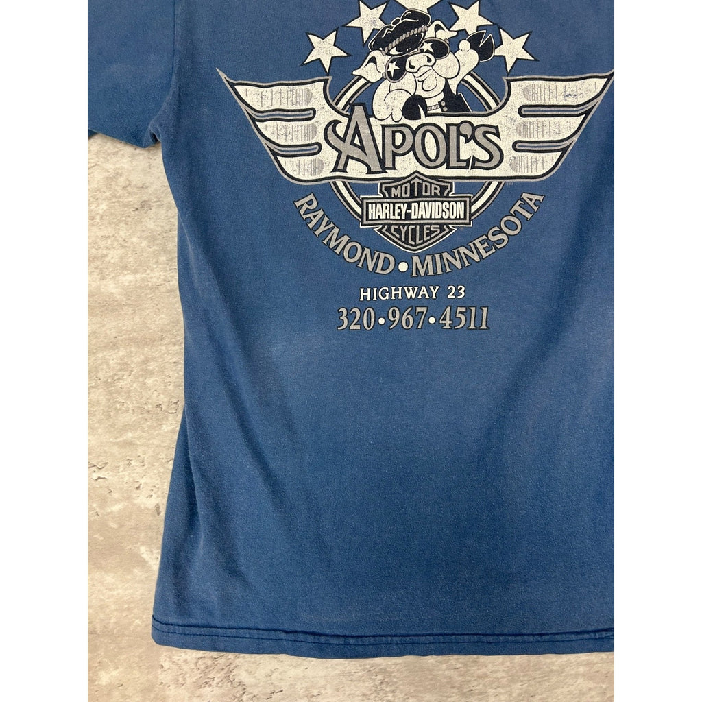 Vintage 1999 Harley Davidson Motorcycles Classic Logo Graphic T-Shirt Sz Medium