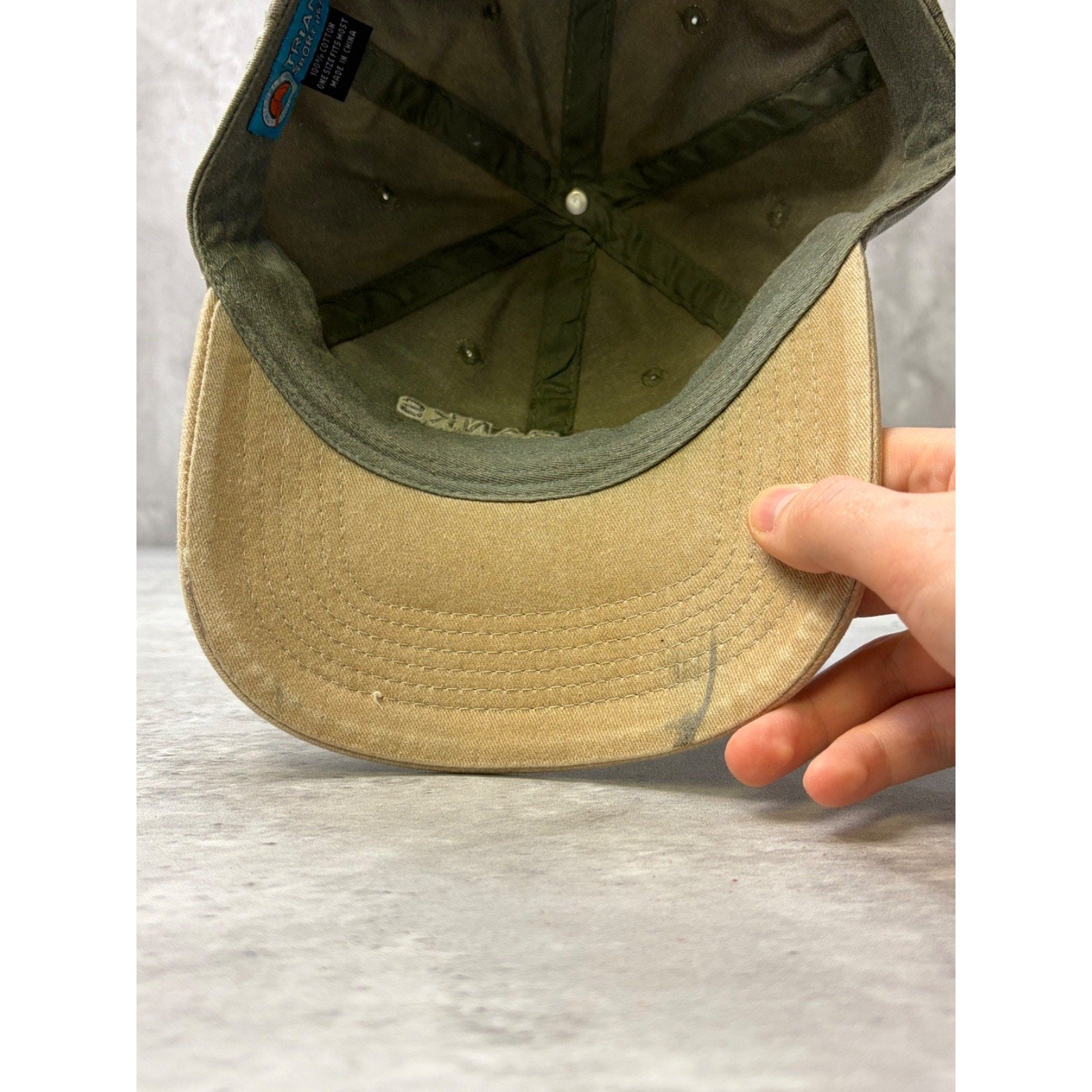 Vintage Outer Bands North Carolina Embroidered Two Tone Strapback Hat OSFA