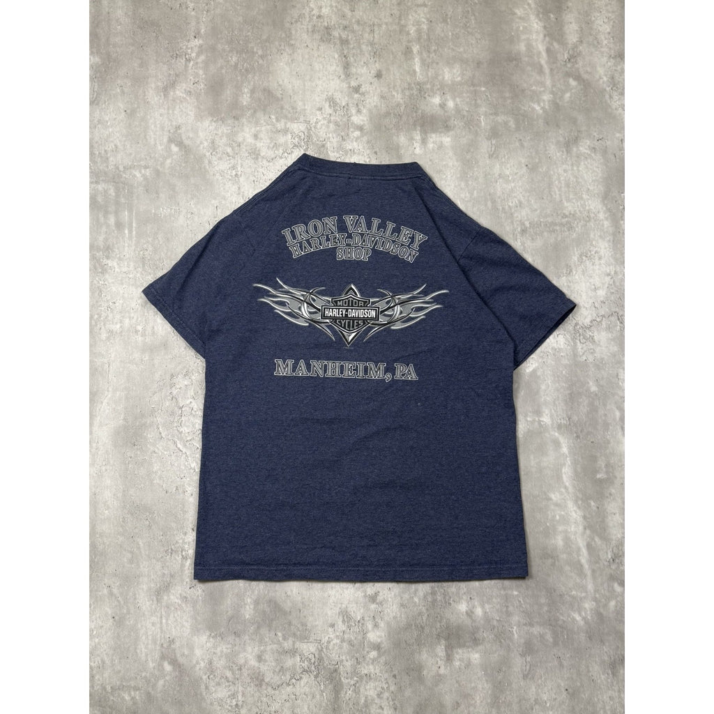 Vintage 2005 Harley Davidson Graphic Spellout T-Shirt Size Medium