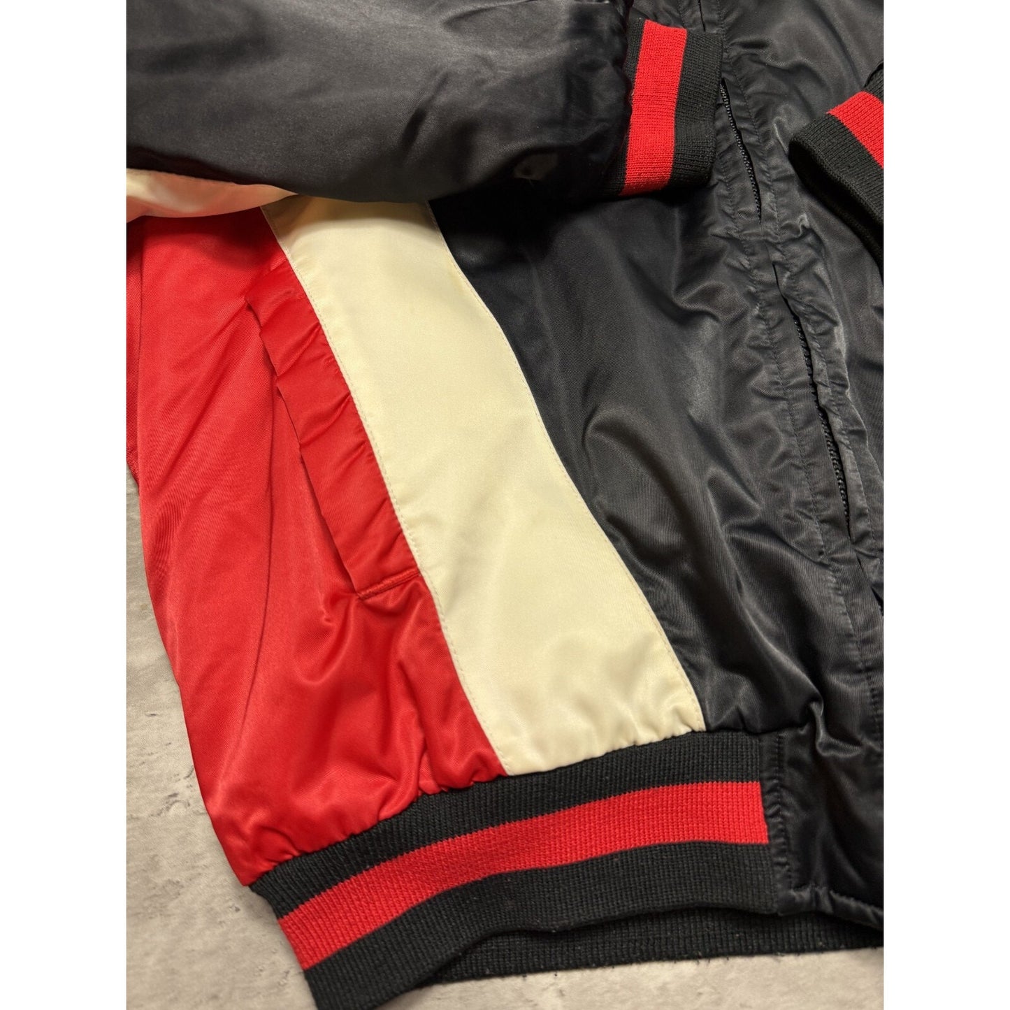 Vintage 90s Dale Earnhardt #3 Nascar Embroidered Satin Bomber Jacket Size Large