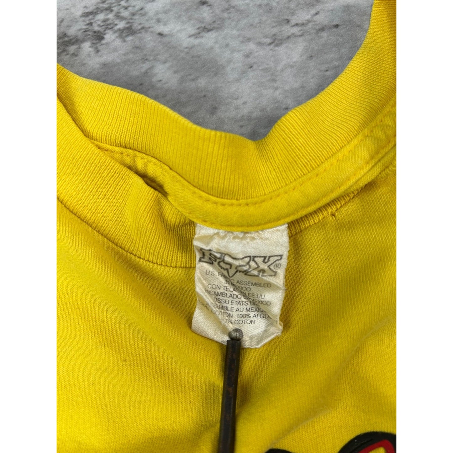 Vintage Fox Racing Motocross Flame Logo Graphic T-Shirt Size XL Yellow