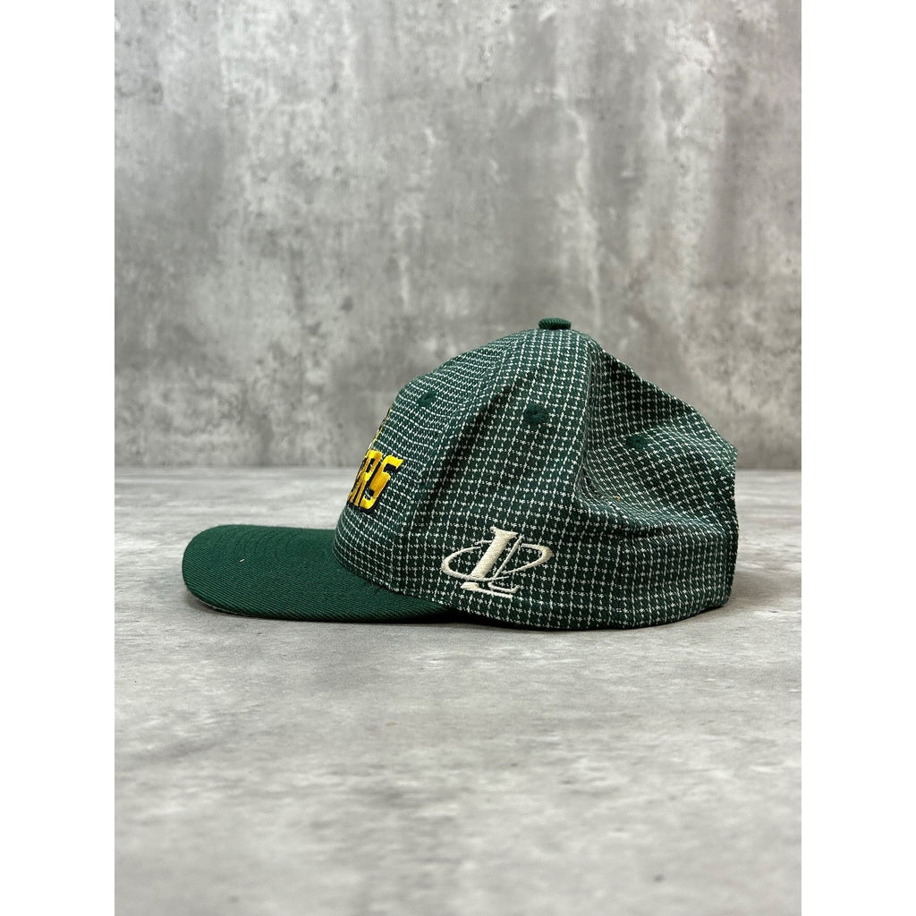 Vintage 90s Green Bay Packers NFL Embroidered Spellout Strapback Hat OSFA