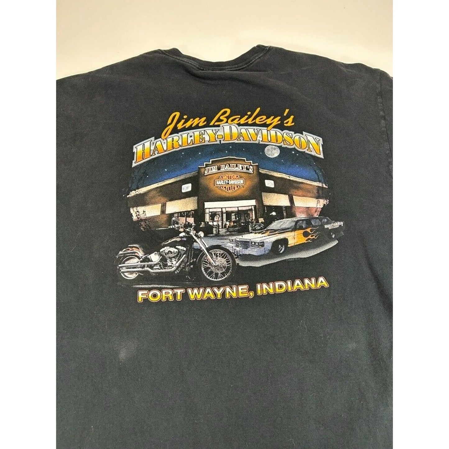 Harley Davidson Fort Wayne Motorcycle Graphic T-Shirt Size XL