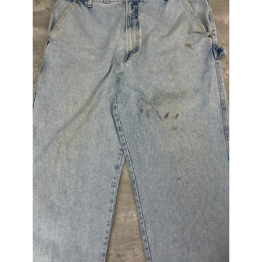 Vintage 90s Guess Jeans Light Wash Denim Carpenter Pants Size 36