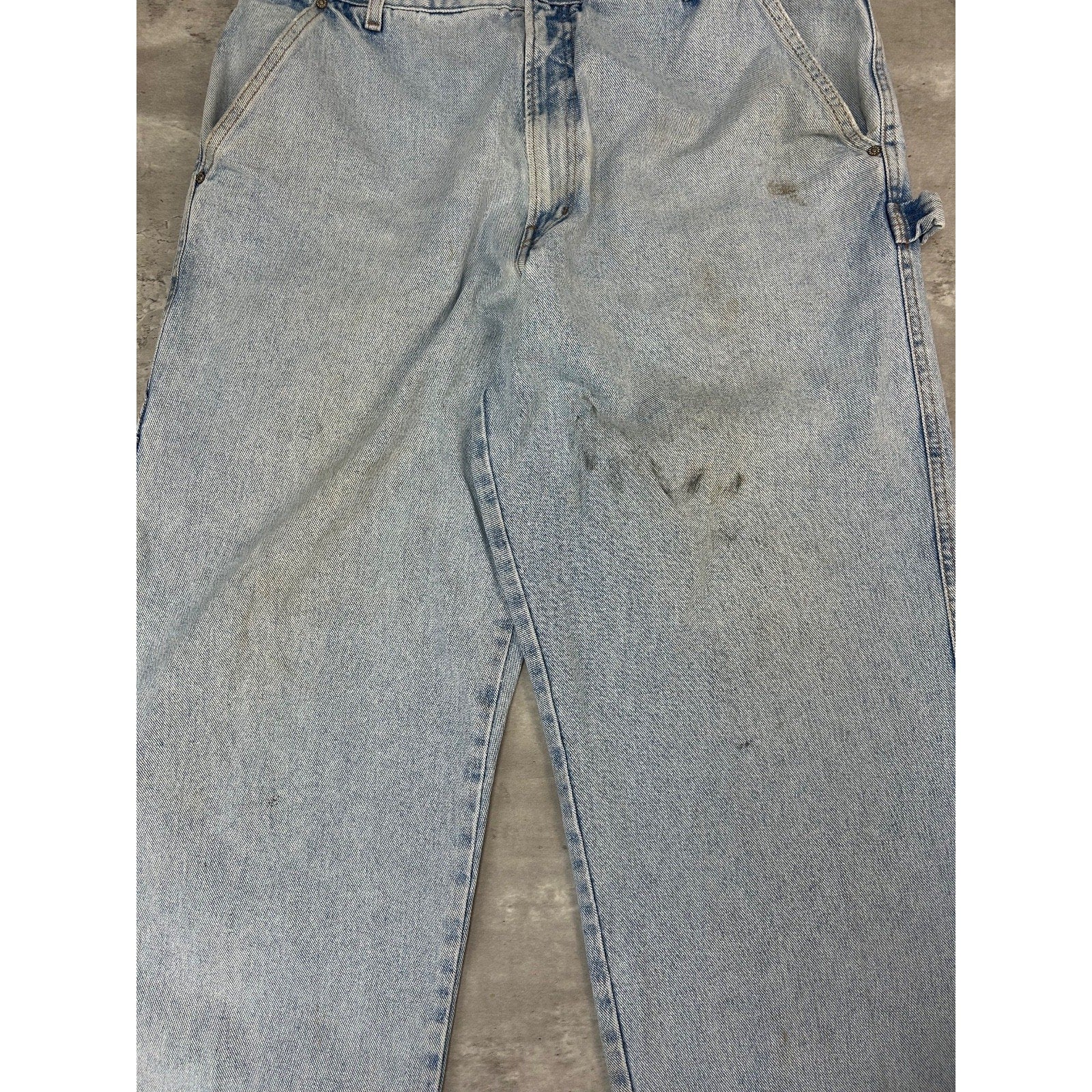 Vintage 90s Guess Jeans Light Wash Denim Carpenter Pants Size 36