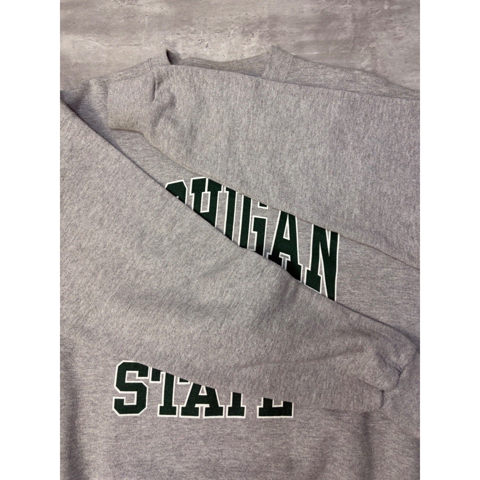 Vintage Michigan State Spartans NCAA Arc Spellout Graphic Sweatshirt Size XL