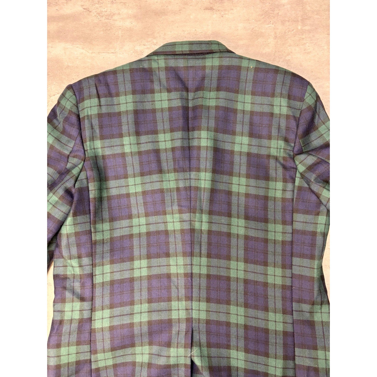 Vintage 1990s Tommy Hilfiger Green / Blue Plaid Print Blazer Jacket Size 18 Reg