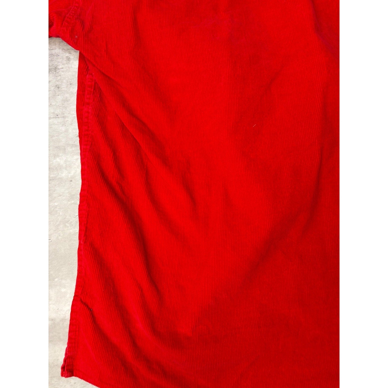 VTG Marlboro Unlimited Corduroy Long Sleeve 1/4 Zip Collared Shirt Size Large