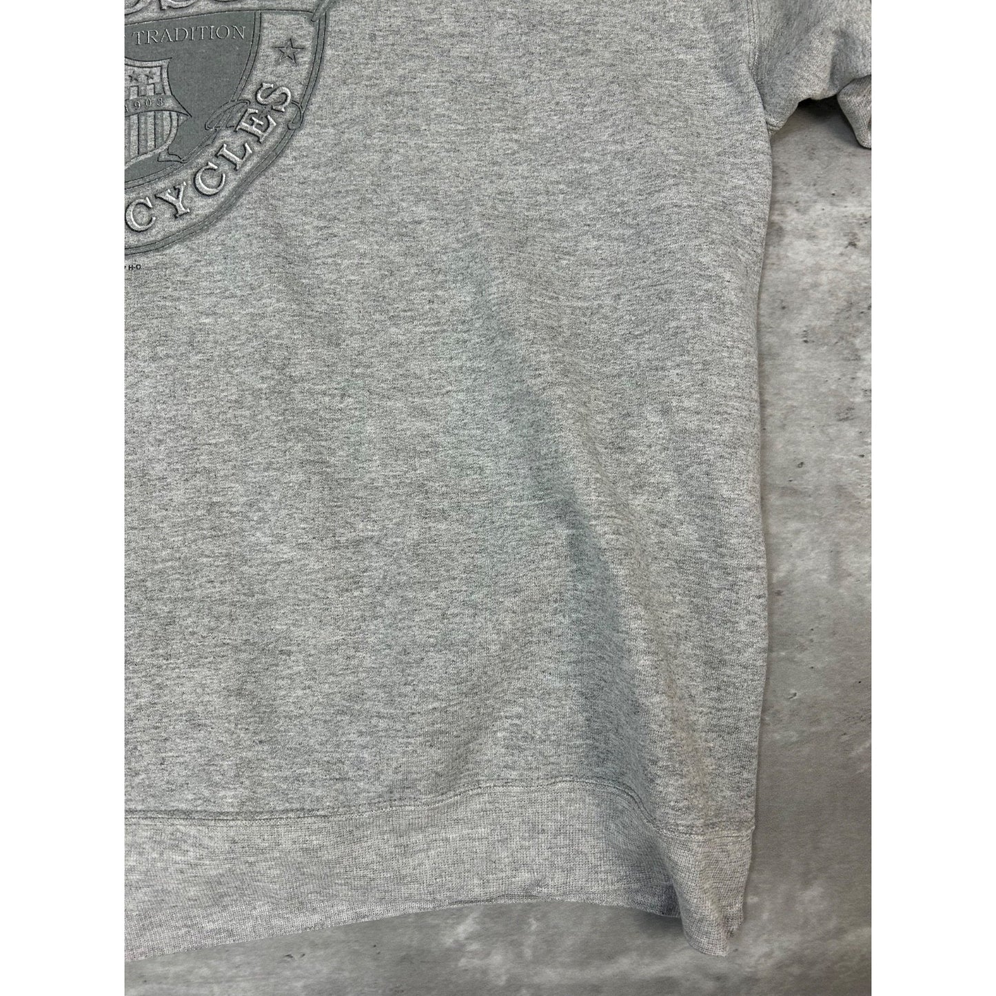 Harley Davidson Motorcycles Crest Graphic Sweatshirt Size 2XL Gray