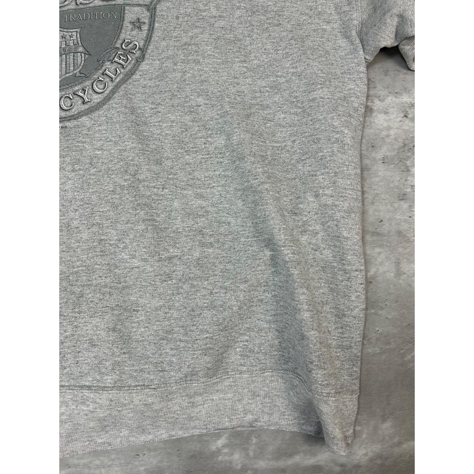 Harley Davidson Motorcycles Crest Graphic Sweatshirt Size 2XL Gray